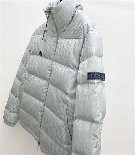 grey dior puffer jacket|Dior oblique down jacket.